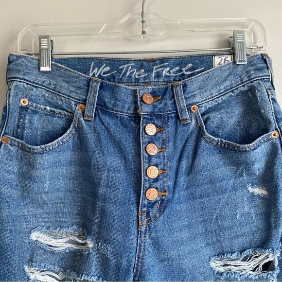 FREE PEOPLE Blossom Rigid Crop Skinny Jeans In Blue - Picture 6 of 7